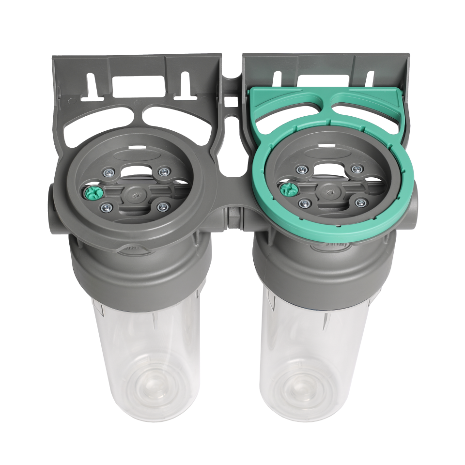 2P housing ECO DUPLEX 9" ¾ transparent PET bowl ½ – ½"