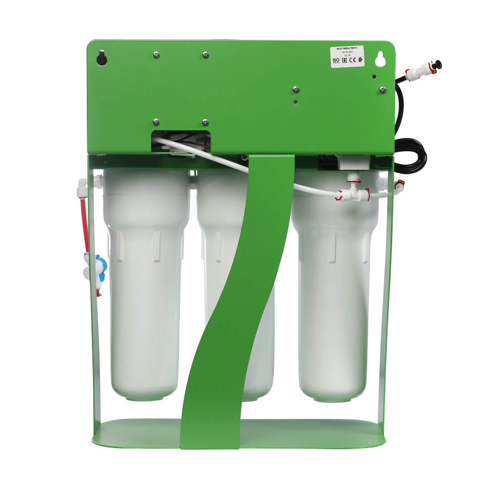 PURE Balance reverse osmosis filter on metal rack with pump