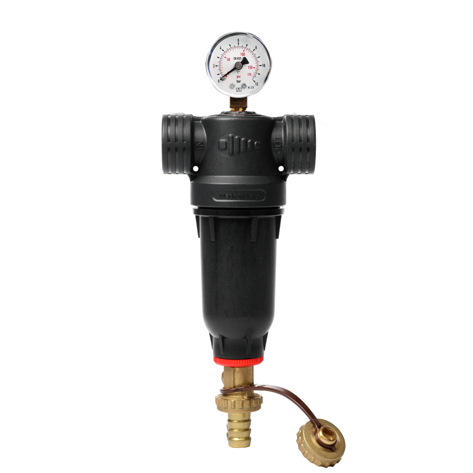 Self-Cleaning PA-R filter with 304 stainless steel mesh cartridges. ½" F