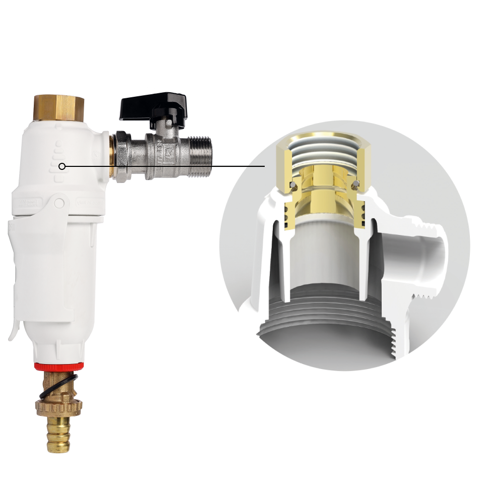 DIMA PRO PA filter with brass insert ¾" – 800 micron