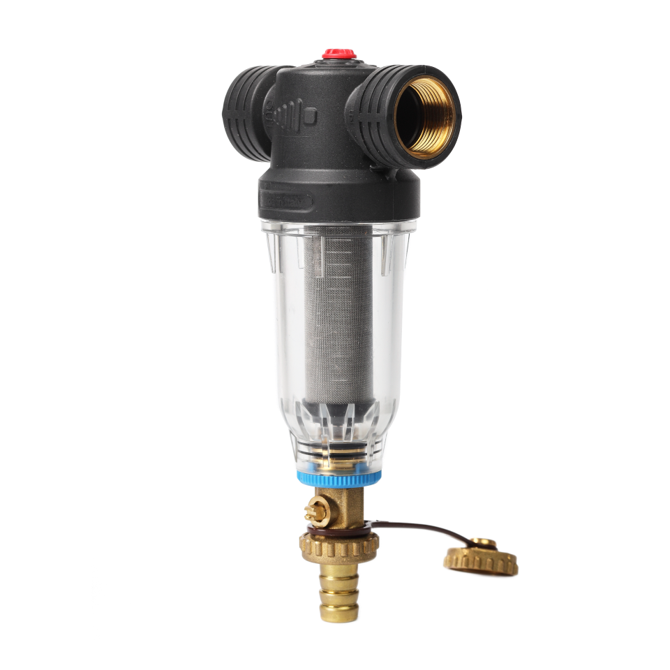 Self-Cleaning SAN filter with 304 stainless steel mesh cartridges. ½" F