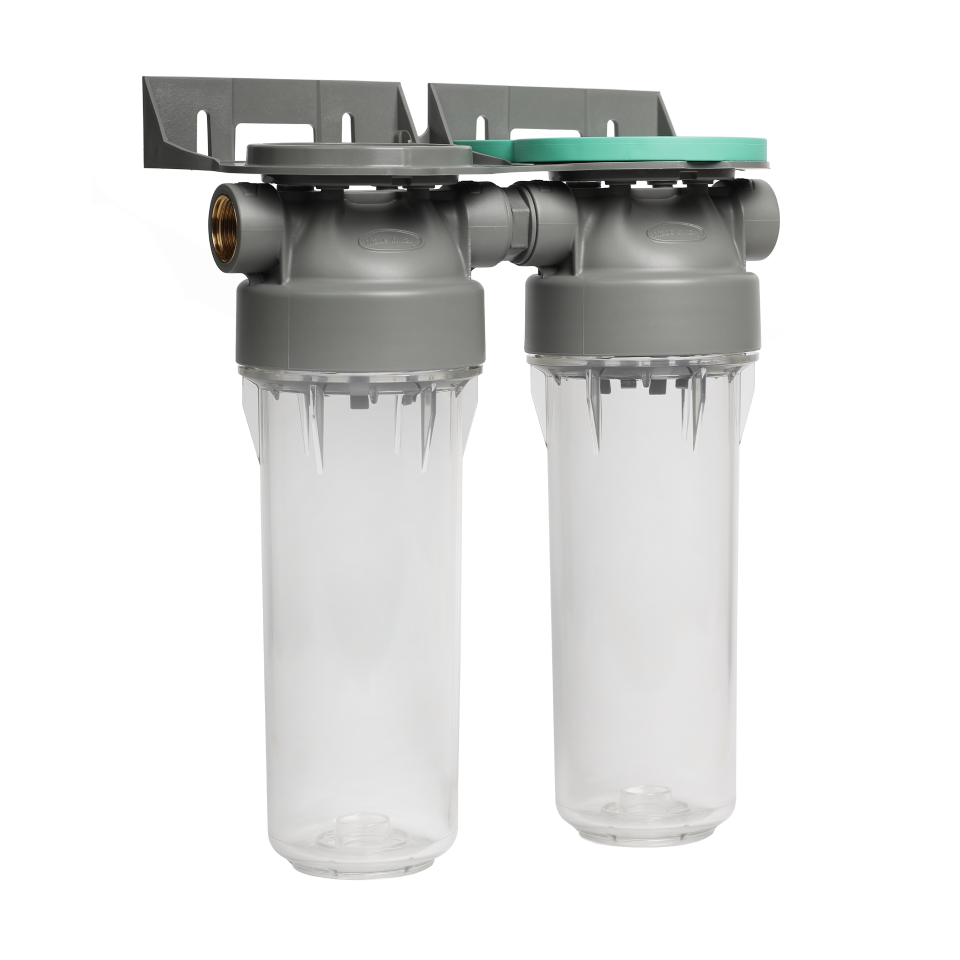 2P housing ECO DUPLEX 9" ¾ transparent PET bowl 1 – 1"