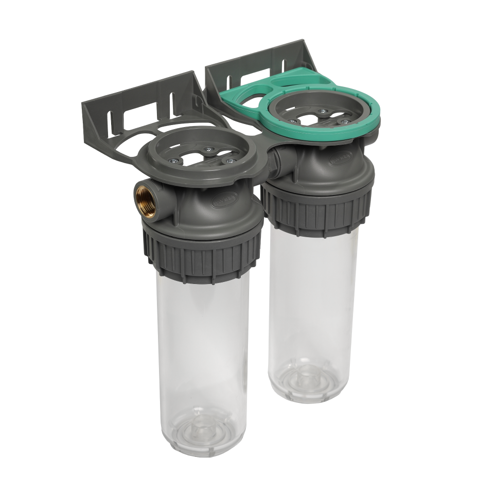 3P housing ECO DUPLEX 9” ¾ transparent PET bowl 1 – 1"