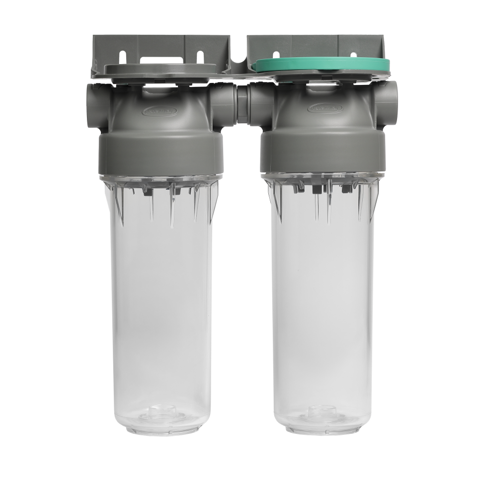 2P housing ECO DUPLEX 9" ¾ transparent PET bowl ¾ – ¾"