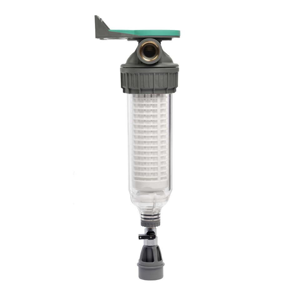 3P housing ECO 9” ¾ transparent PET bowl with venturi valve + drain ¾” 