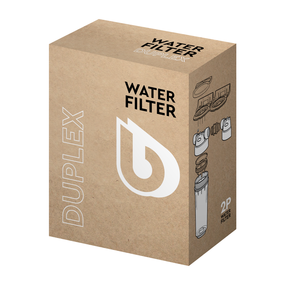 2P housing ECO DUPLEX 9" ¾ transparent PET bowl ¾ – ¾"