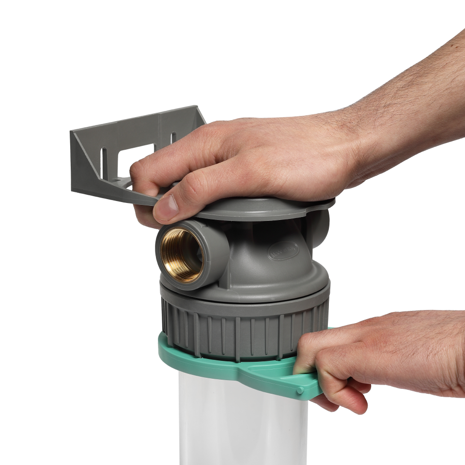 3P housing ECO 9” ¾ transparent PET bowl with venturi valve + drain ¾” 