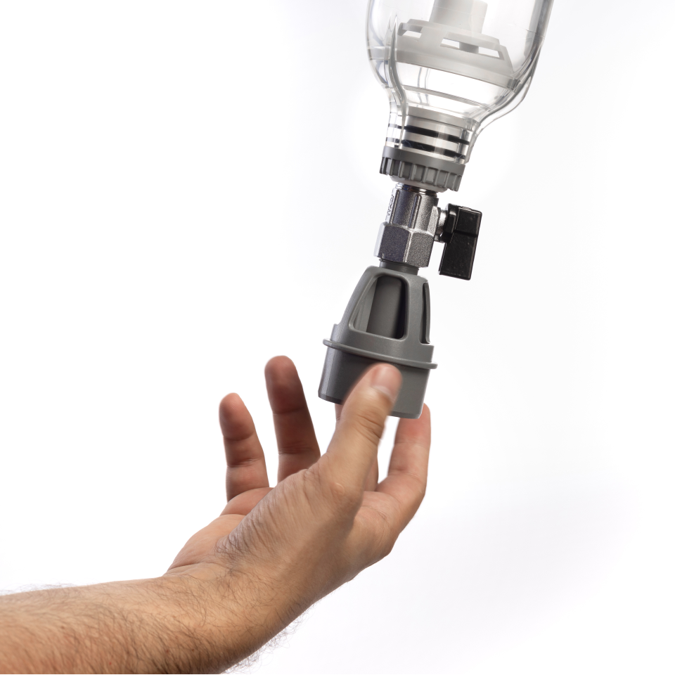 3P housing ECO 9” ¾ transparent PET bowl with venturi valve + drain ½” 