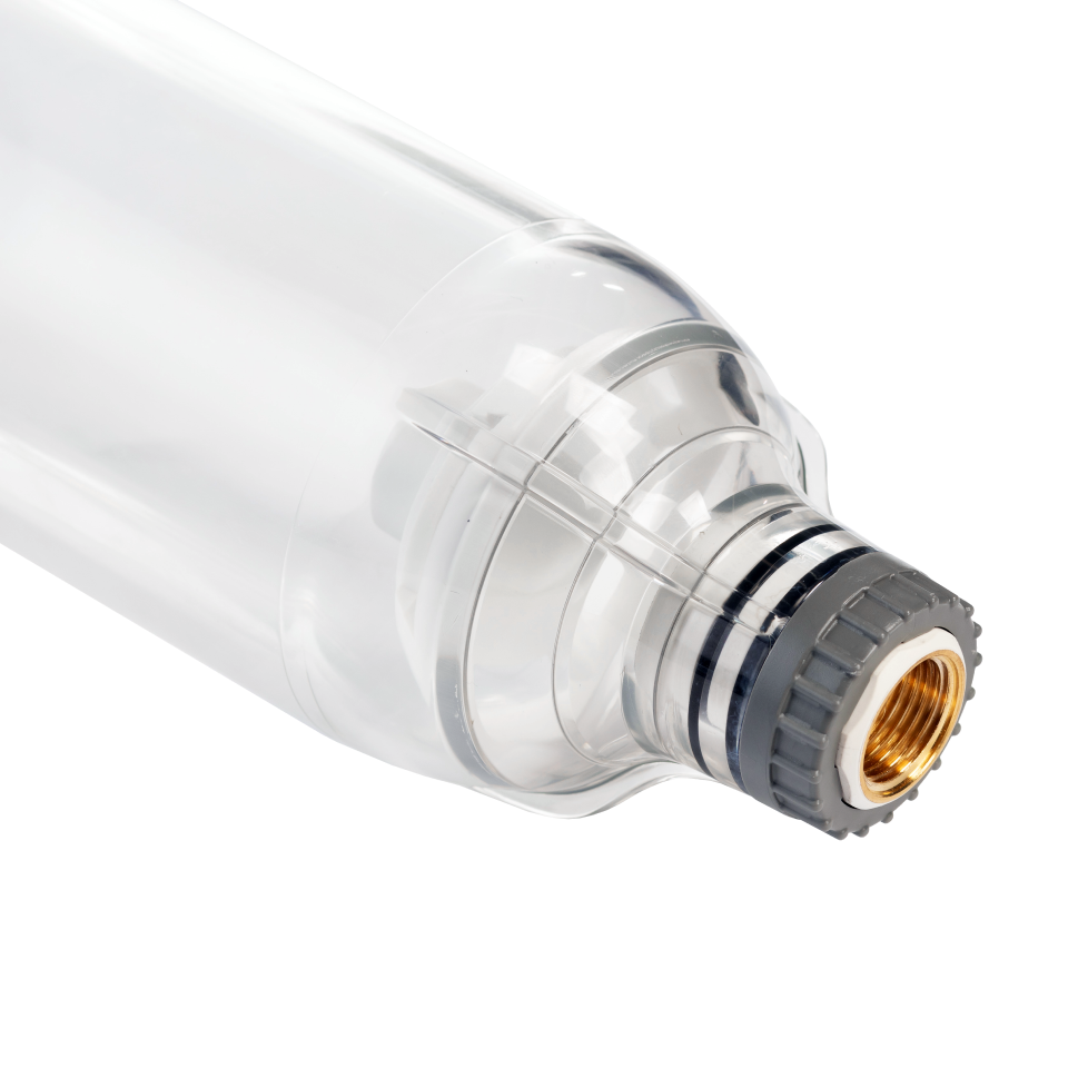 3P housing ECO 9” ¾ transparent PET bowl with venturi valve + drain ¾” 