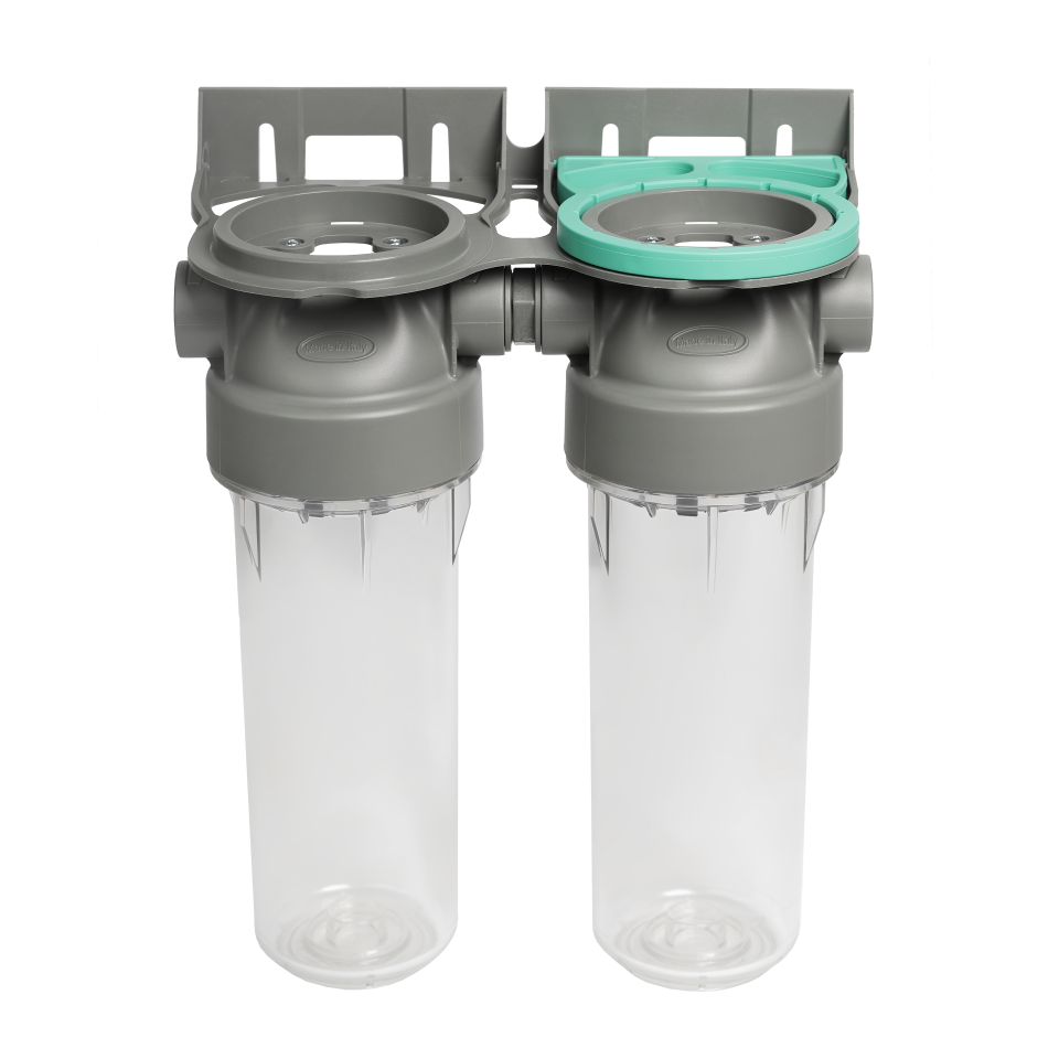 2P housing ECO DUPLEX 9" ¾ transparent PET bowl 1 – 1"