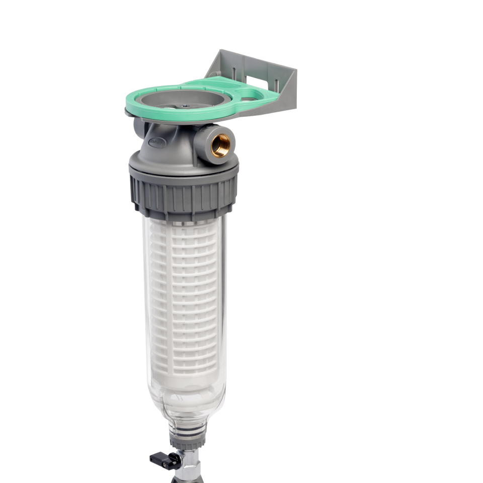 3P housing ECO 9” ¾ transparent PET bowl with venturi valve + drain 1” 