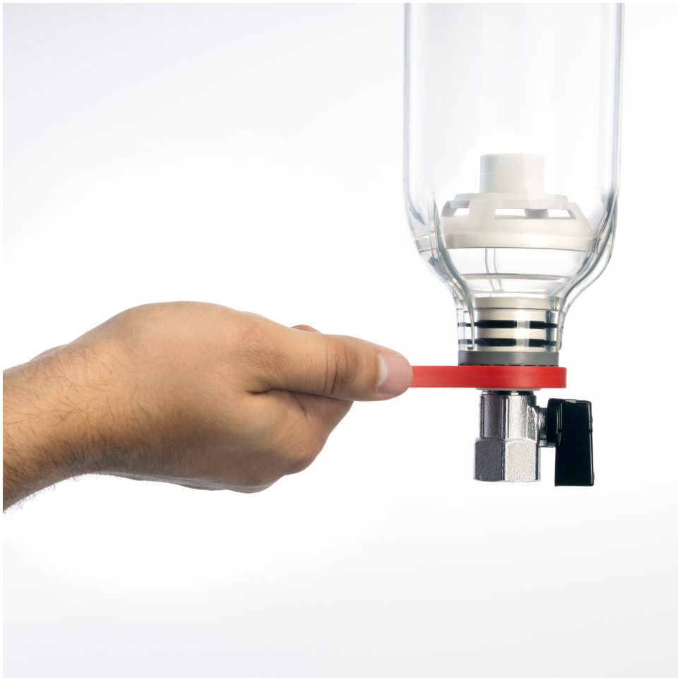 3P housing ECO 9” ¾ transparent PET bowl with venturi valve + drain ¾” 